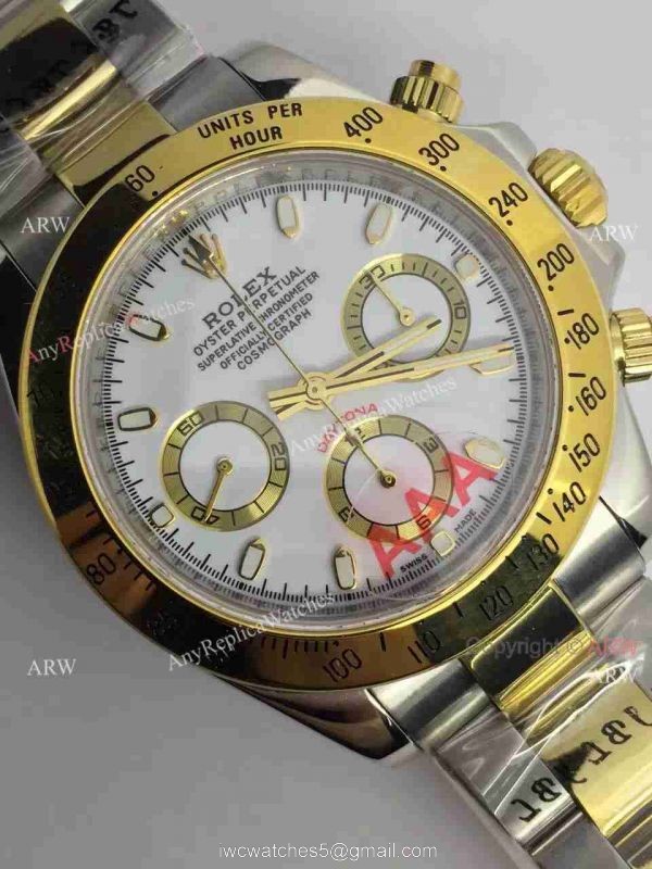 Rolex Valjoux 7750 Daytona 2-Tone White Dial / Swiss Movement Rolex Valjoux 7750 Daytona 2-Tone White Dial / Swiss Movement