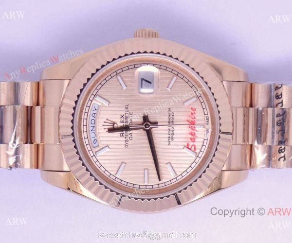New Style Rolex Day-Date II Rose Gold Watch 41mm New Style Rolex Day-Date II Rose Gold Watch 41mm