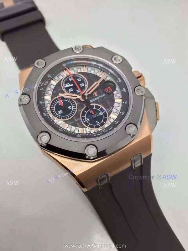 Swiss Audemars Piguet Michael Schumacher Royal Oak Offshore Black Leather Band Watch Swiss Audemars Piguet Michael Schumacher Royal Oak Offshore Black Leather Band Watch