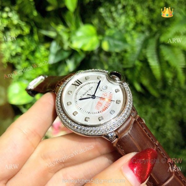 Copy Ballon Bleu de Cartier Watch Lady 36mm Diamond Bezel Copy Ballon Bleu de Cartier Watch Lady 36mm Diamond Bezel