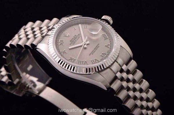 ROLEX DATEJUST SWISS ETA 3135 AUTOMATIC WATCH GRAY FACE ROLEX DATEJUST SWISS ETA 3135 AUTOMATIC WATCH GRAY FACE