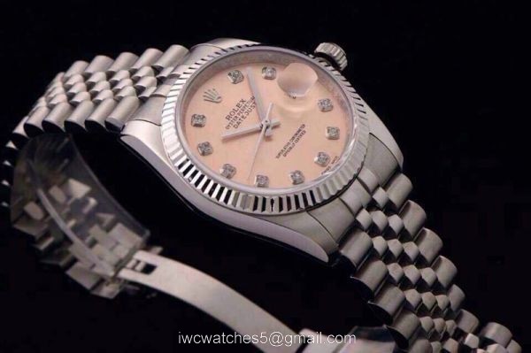 ROLEX DATEJUST SWISS ETA3135 WATCH PINK DIAMOND FACE ROLEX DATEJUST SWISS ETA3135 WATCH PINK DIAMOND FACE