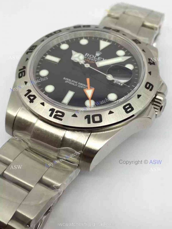Noob Factory ETA2836 Replica Rolex Explorer II 42mm Watch SS Black Dial Noob Factory ETA2836 Replica Rolex Explorer II 42mm Watch SS Black Dial