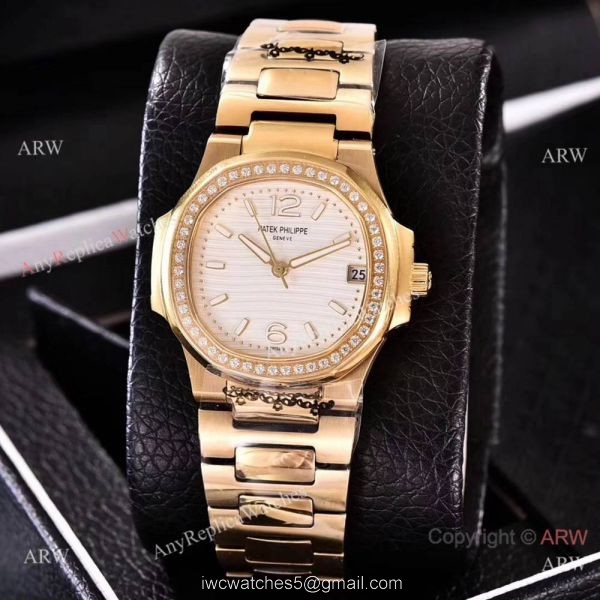 Swiss Quality Patek Philippe Nautilus Womens Watch Gold and Diamond Swiss Quality Patek Philippe Nautilus Womens Watch Gold and Diamond