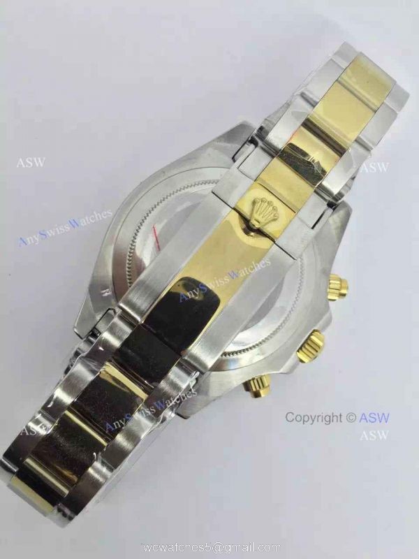 Copy Swiss Grade Rolex Valjoux 7750 Daytona Watch 2-Tone White Dial Copy Swiss Grade Rolex Valjoux 7750 Daytona Watch 2-Tone White Dial