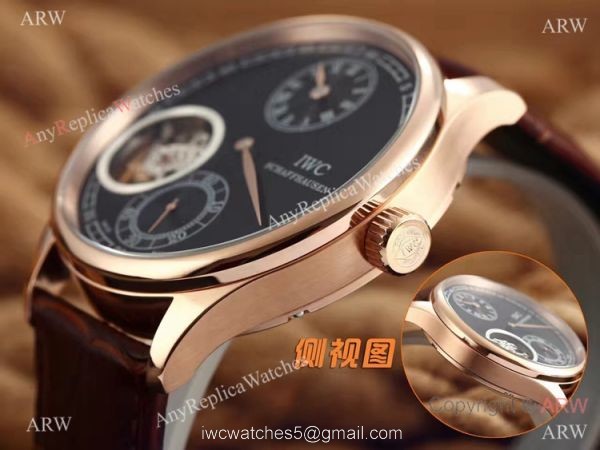 High Quality IWC Tourbillon Portuguese Watch Rose Gold Black Dial High Quality IWC Tourbillon Portuguese Watch Rose Gold Black Dial