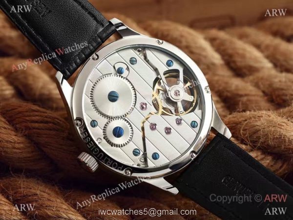 High Quality Replica IWC Tourbillon Portuguese SS Black Leather Watch High Quality Replica IWC Tourbillon Portuguese SS Black Leather Watch