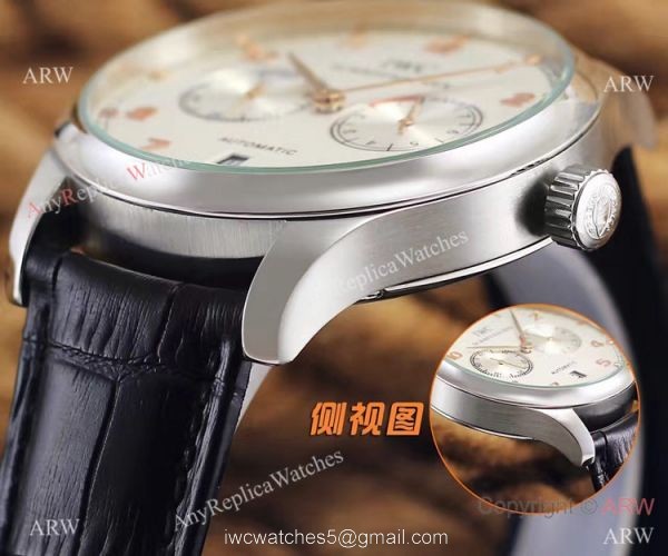 IWC Portuguese 7 Days Men Copy Watch Brown Leather SS Case IWC Portuguese 7 Days Men Copy Watch Brown Leather SS Case