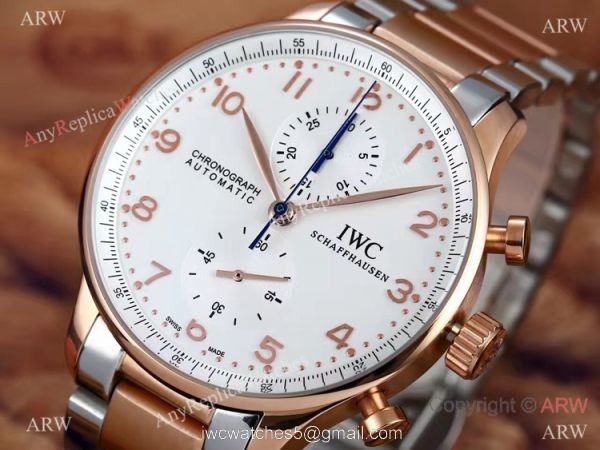 IWC Schaffhausen 2-Tone Rose Gold White Copy Watch Low Price IWC Schaffhausen 2-Tone Rose Gold White Copy Watch Low Price