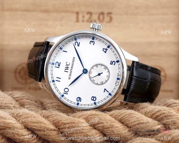 IWC Schaffhausen Portuguese 8 Days Replica Watch SS White Dial IWC Schaffhausen Portuguese 8 Days Replica Watch SS White Dial