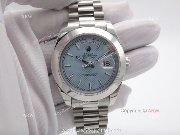Rolex Day Date Ice Blue Replica Watch 40mm Stainless Steel Presidential Rolex Day Date Ice Blue Replica Watch 40mm Stainless Steel Presidential