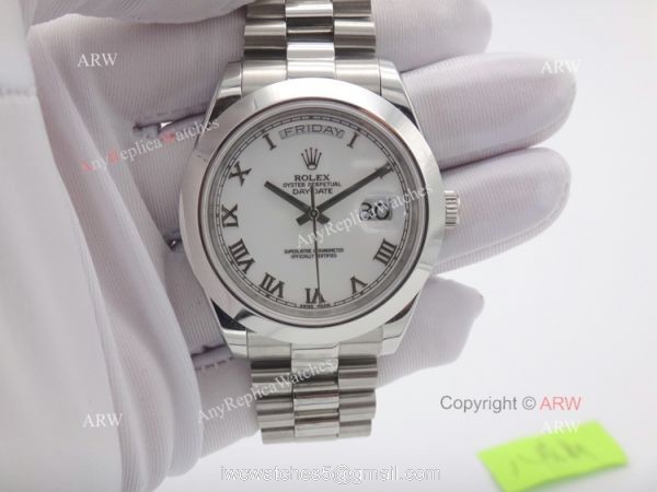 Rolex Daydate II Large size Roman Face Smooth Bezel Copy Watch A+ Rolex Daydate II Large size Roman Face Smooth Bezel Copy Watch A+