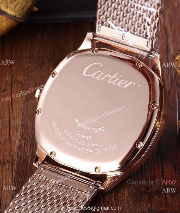 Fake Drive De Cartier Rose Gold Watch White Roman Dial Fake Drive De Cartier Rose Gold Watch White Roman Dial