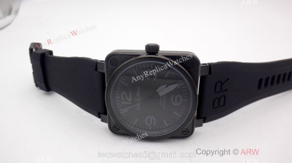 Replica Bell Ross BR03-92 Watch All Black Rubber Strap Swiss Grade Replica Bell Ross BR03-92 Watch All Black Rubber Strap Swiss Grade