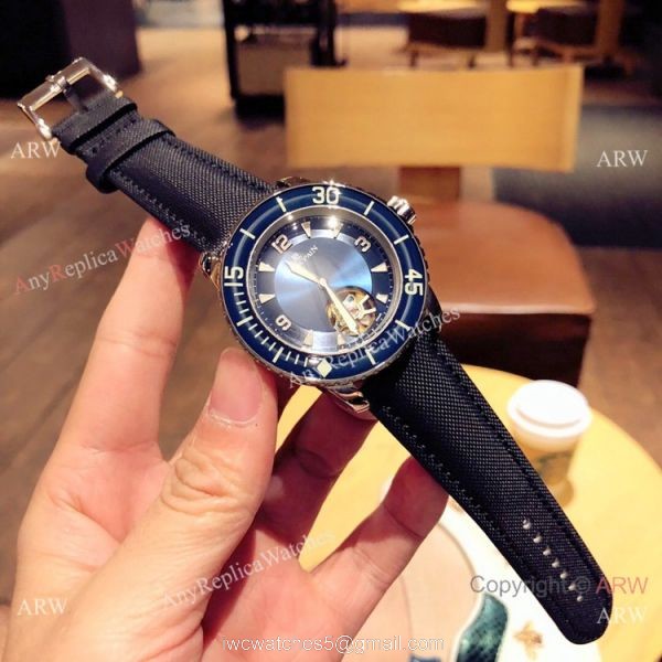 New Copy Blancpain Fifty Fathoms Tourbillon Watch SS Blue Dial SWISS QUALITY New Copy Blancpain Fifty Fathoms Tourbillon Watch SS Blue Dial SWISS QUALITY