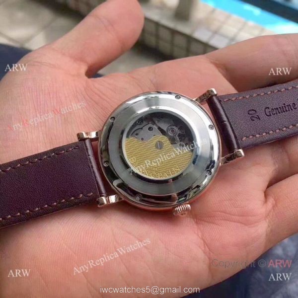 Copy Blancpain Lovers Watch Rose Gold Brown Leather Strap Copy Blancpain Lovers Watch Rose Gold Brown Leather Strap