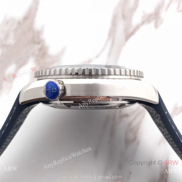 New Version Swiss Omege Seamaster 600m GMT Blue Rubber SS Watch New Version Swiss Omege Seamaster 600m GMT Blue Rubber SS Watch