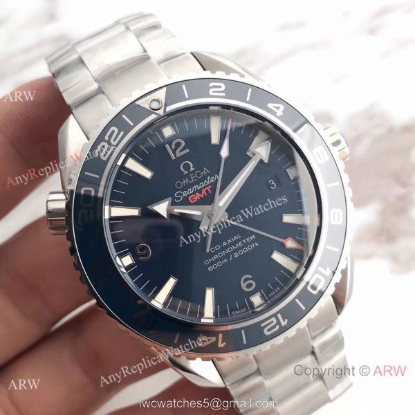 Swiss 8605 Omega Seamaster GMT 600m Replica Watch Blue Dial Swiss 8605 Omega Seamaster GMT 600m Replica Watch Blue Dial