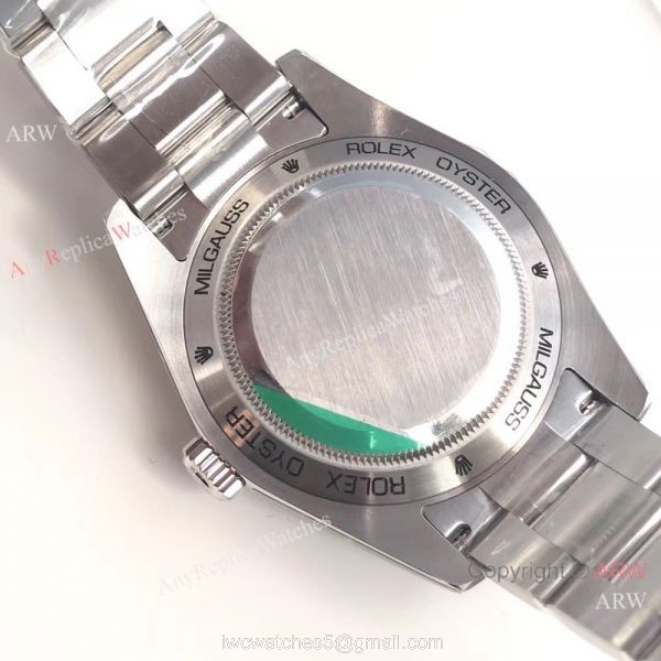 AR Factory Swiss Rolex Milgauss 904L Stainless Steel Watch Green Glass 40mm AR Factory Swiss Rolex Milgauss 904L Stainless Steel Watch Green Glass 40mm