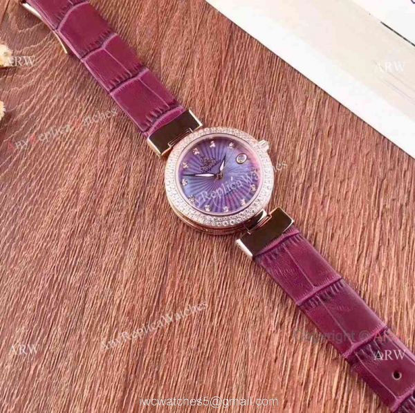 Women Omega De Ville Ladymatic Replica Watch SS Blue Diamond Women Omega De Ville Ladymatic Replica Watch SS Blue Diamond