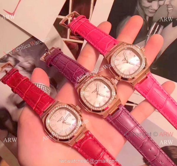 Best Quality Patek Philippe Nautilus Womens Rose Gold Diamond Watch Best Quality Patek Philippe Nautilus Womens Rose Gold Diamond Watch
