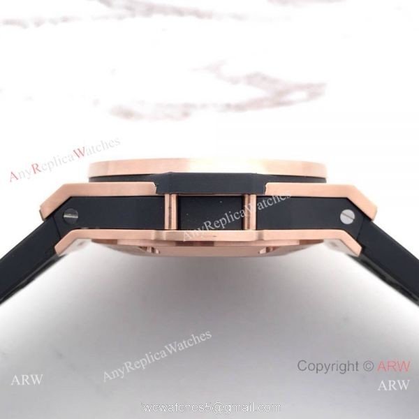 Fake Hublot Big Bang Rose Gold Chronograph Watch SWISS 4100 Fake Hublot Big Bang Rose Gold Chronograph Watch SWISS 4100