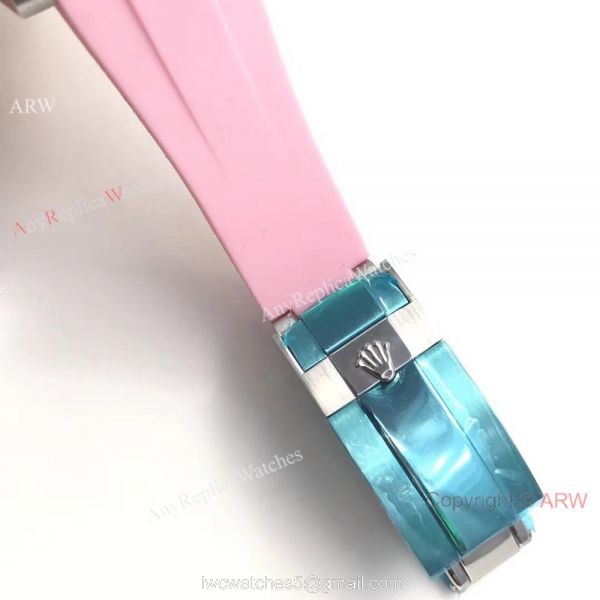 Copy Pink Face Pink Ceramic Bezel Pink Rolex Submariner Watch 40mm Copy Pink Face Pink Ceramic Bezel Pink Rolex Submariner Watch 40mm