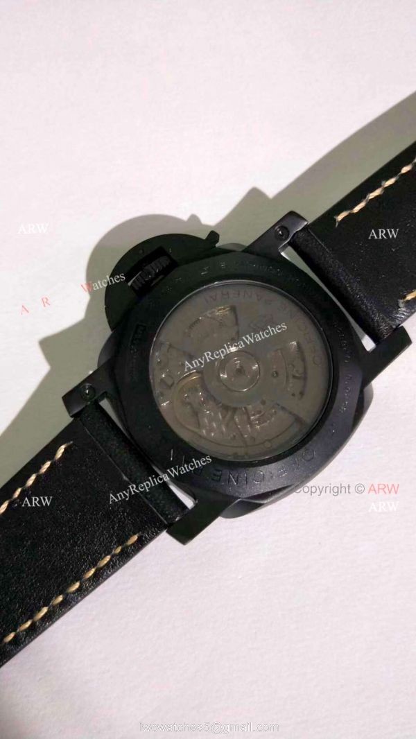 Clone Panerai Luminor GMT PAM00320 Black Steel Watch Orange Markers Clone Panerai Luminor GMT PAM00320 Black Steel Watch Orange Markers