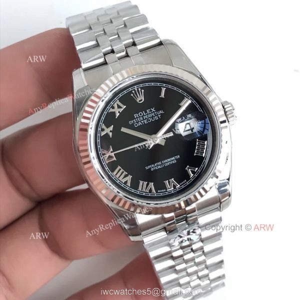 AR Factory V2 Rolex Datejust 36 Black Roman Dial Jubilee Watch SWISS 3135 MOVEMENT AR Factory V2 Rolex Datejust 36 Black Roman Dial Jubilee Watch SWISS 3135 MOVEMENT