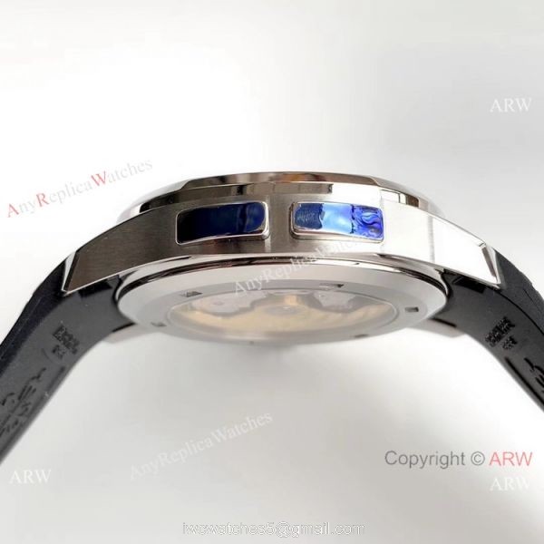 (GR) Swiss Copy Patek Philippe Aquanaut Travel Time SS Black Dial Watch 40mm (GR) Swiss Copy Patek Philippe Aquanaut Travel Time SS Black Dial Watch 40mm