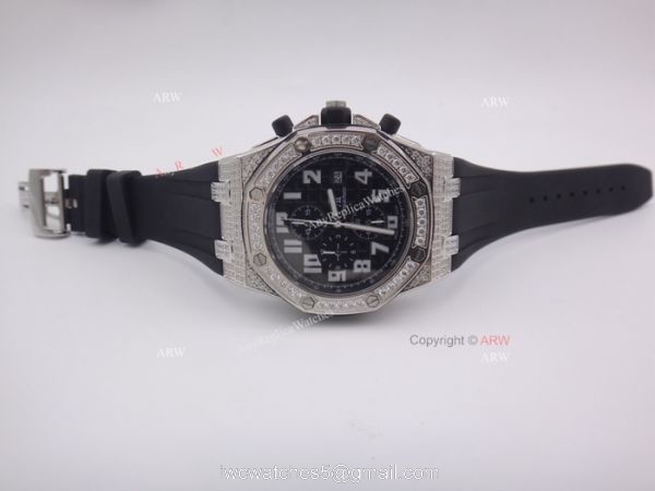 Replica Audemars Piguet Royal Oak Offshore Diamond Watch Black Dial Rubber Strap Replica Audemars Piguet Royal Oak Offshore Diamond Watch Black Dial Rubber Strap