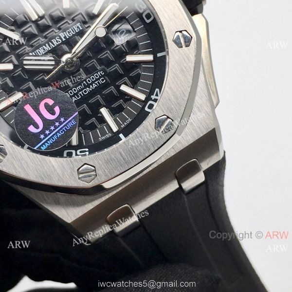 Fake Audemars Piguet Royal Oak Offshore Diver Watches SS Black Dial 42mm Fake Audemars Piguet Royal Oak Offshore Diver Watches SS Black Dial 42mm