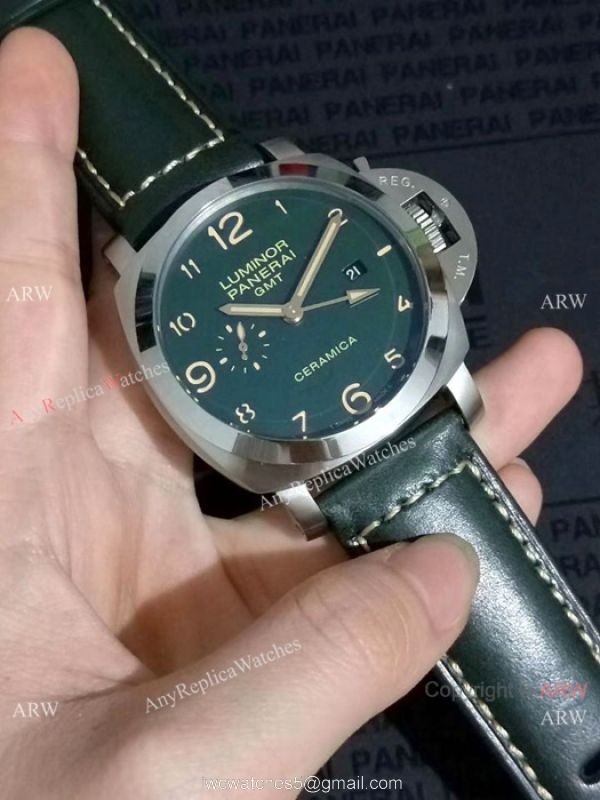 Panerai Luminor GMT Stainless Steel Green Watch Best Replica Panerai Luminor GMT Stainless Steel Green Watch Best Replica