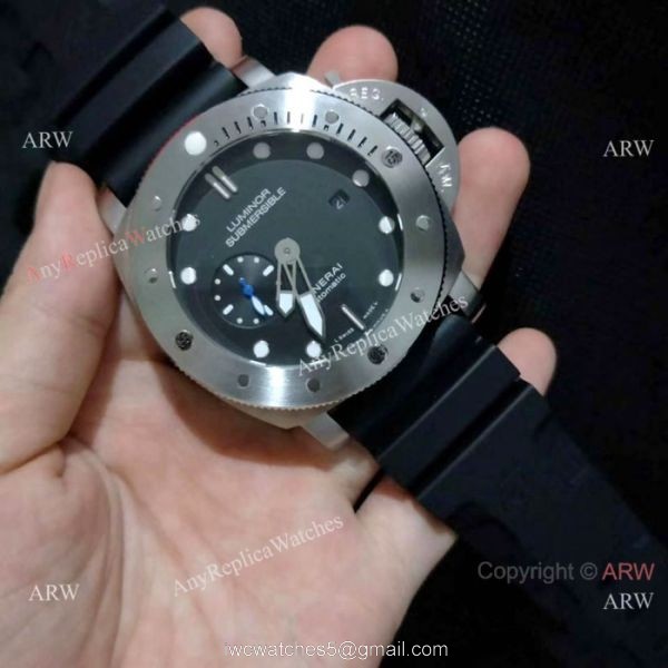 New Copy Panerai Luminor Submersible SS Black Dial Watch PAM1305 New Copy Panerai Luminor Submersible SS Black Dial Watch PAM1305