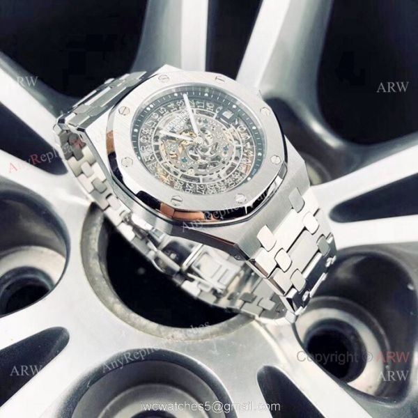 Fake AP Skeleton Wristwatch Audemars Piguet Royal Oak Stainless Steel Watch Fake AP Skeleton Wristwatch Audemars Piguet Royal Oak Stainless Steel Watch