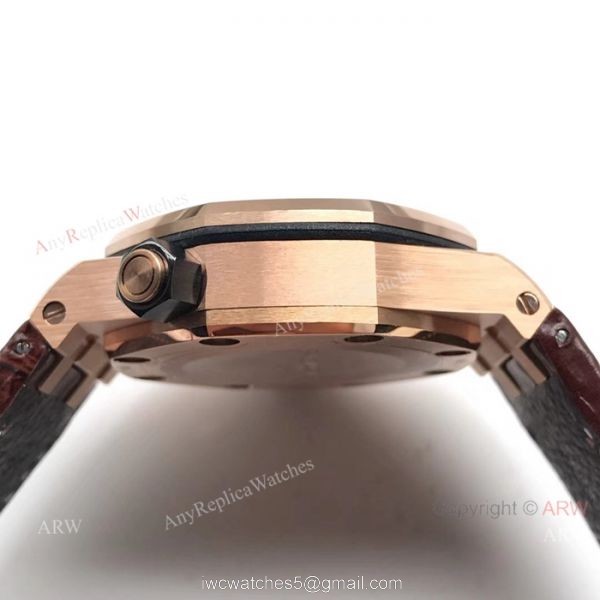 Swiss Grade Replica Audemars Piguet Divers 3120 Watch Rose Gold Black Bezel Swiss Grade Replica Audemars Piguet Divers 3120 Watch Rose Gold Black Bezel