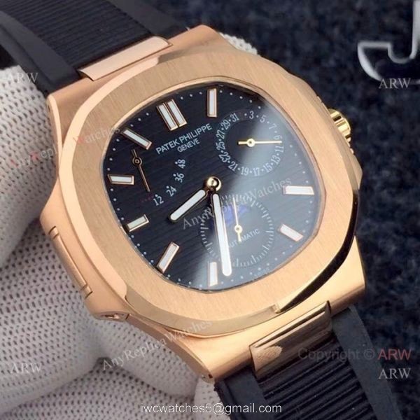New Copy Patek Philippe Nautilus Power Reserve Rose Gold White Watches New Copy Patek Philippe Nautilus Power Reserve Rose Gold White Watches
