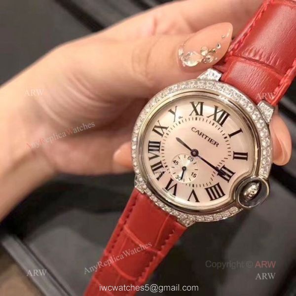 Copy Cartier Ballon Bleu de White MOP Dial Watches 36mm Copy Cartier Ballon Bleu de White MOP Dial Watches 36mm