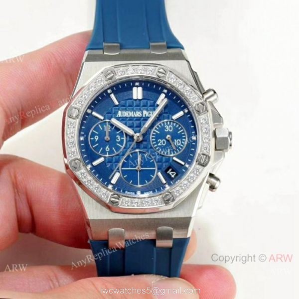 Women Audemars Piguet Royal Oak offshore Replica Watch Diamond Bezel White Dial Women Audemars Piguet Royal Oak offshore Replica Watch Diamond Bezel White Dial