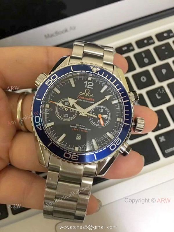 Omega Seamaster 600m Chronograph Watches SS Orange Unidirectional Bezel Omega Seamaster 600m Chronograph Watches SS Orange Unidirectional Bezel