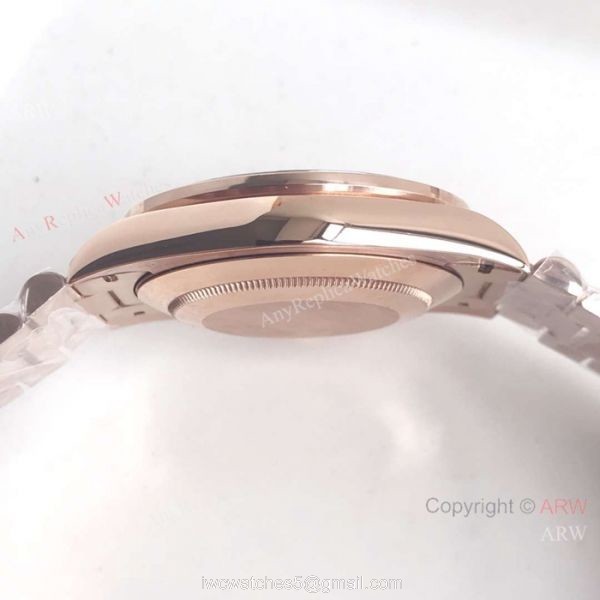 Swiss 2836 DayDate II Rolex Presidential 41mm Replica Watch Rose Gold Silver Dial Swiss 2836 DayDate II Rolex Presidential 41mm Replica Watch Rose Gold Silver Dial