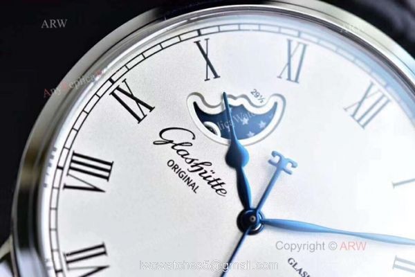 Swiss Replica Glashutte Senator Panorama Date Moon Phase Watch SS White Dial Swiss Replica Glashutte Senator Panorama Date Moon Phase Watch SS White Dial