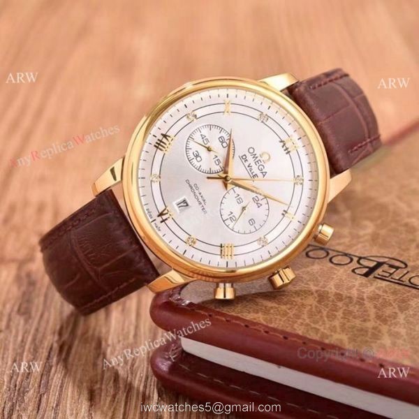 Best Quality Omega De Ville Fake Watches Yellow Gold Chronograph Best Quality Omega De Ville Fake Watches Yellow Gold Chronograph