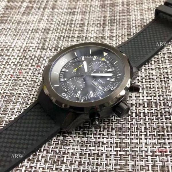 IWC Aquatimer Replica Watch All Black Chronograph Dial IWC Aquatimer Replica Watch All Black Chronograph Dial