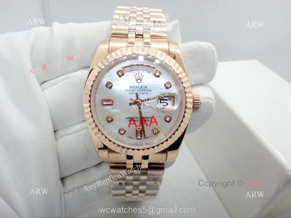 Replica Diamond Rolex Day-Date Rose Gold Jubilee Watch 34mm Replica Diamond Rolex Day-Date Rose Gold Jubilee Watch 34mm