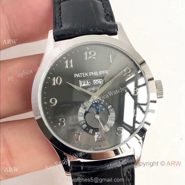 Swiss Grade One Patek Philippe Moonphase Replica Watch Ref.5396 Gray Rhodium Annual Calendar Face Swiss Grade One Patek Philippe Moonphase Replica Watch Ref.5396 Gray Rhodium Annual Calendar Face