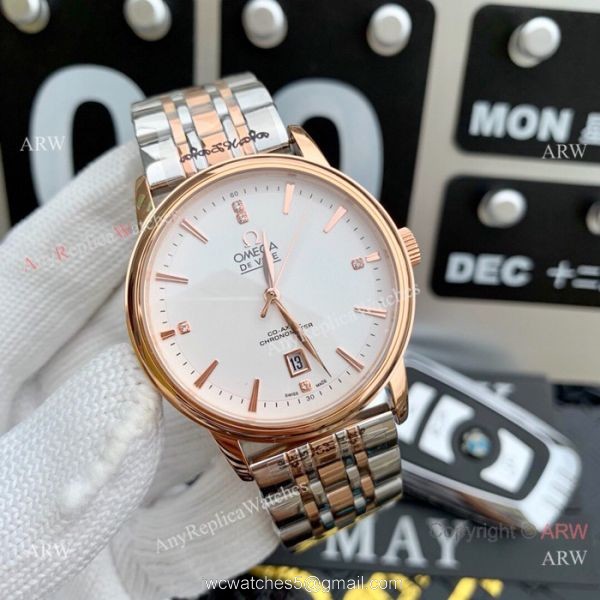 Clone Omega De Ville Stainless Steel Black 42MM Watches New Clone Omega De Ville Stainless Steel Black 42MM Watches New