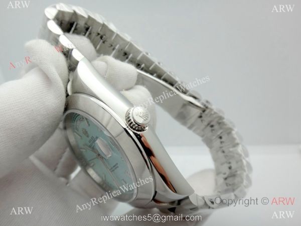 Stainless Steel Light Blue Dial Rolex Presidential Replica Watch DD 40mm Stainless Steel Light Blue Dial Rolex Presidential Replica Watch DD 40mm
