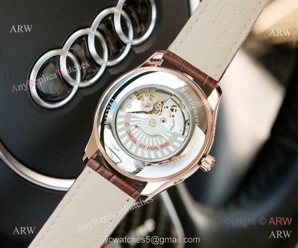 Copy Omega De Ville Complications Men Watches White Dial Black Band Copy Omega De Ville Complications Men Watches White Dial Black Band