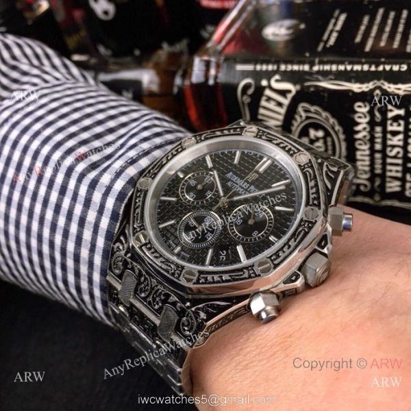 New Copy Audemars Piguet Royal Oak Tattoo Watch White Chronograph Face New Copy Audemars Piguet Royal Oak Tattoo Watch White Chronograph Face